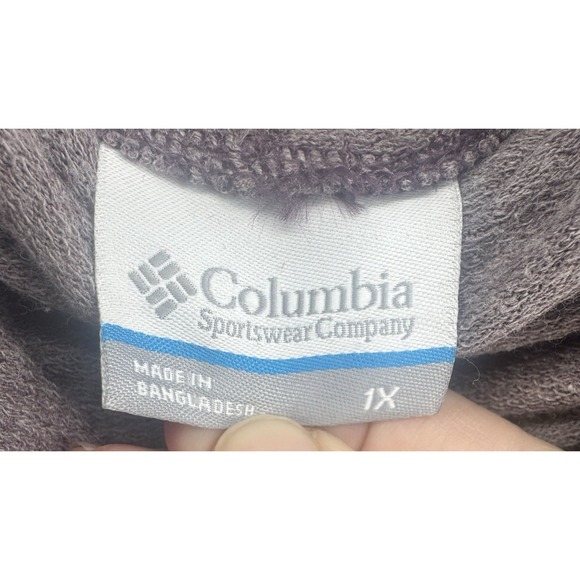 Columbia Women's Cowl Neck Pullover Sweater Purple Size 1X Cozy Thumbholes - Picture 8 of 12